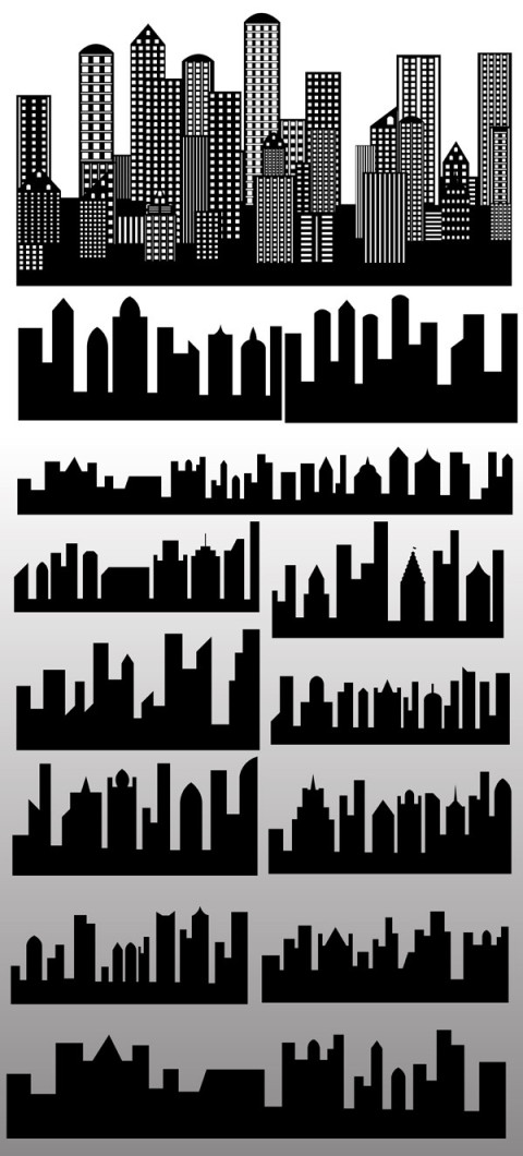 Skyline Building City Illustration Country Silhouette Skyline Building Black And White City Silhouette Transparent Background PNG Free