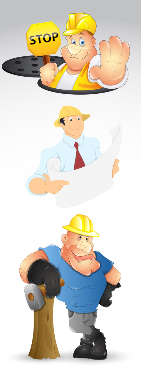 Constructional Guys Vectors graphic design image