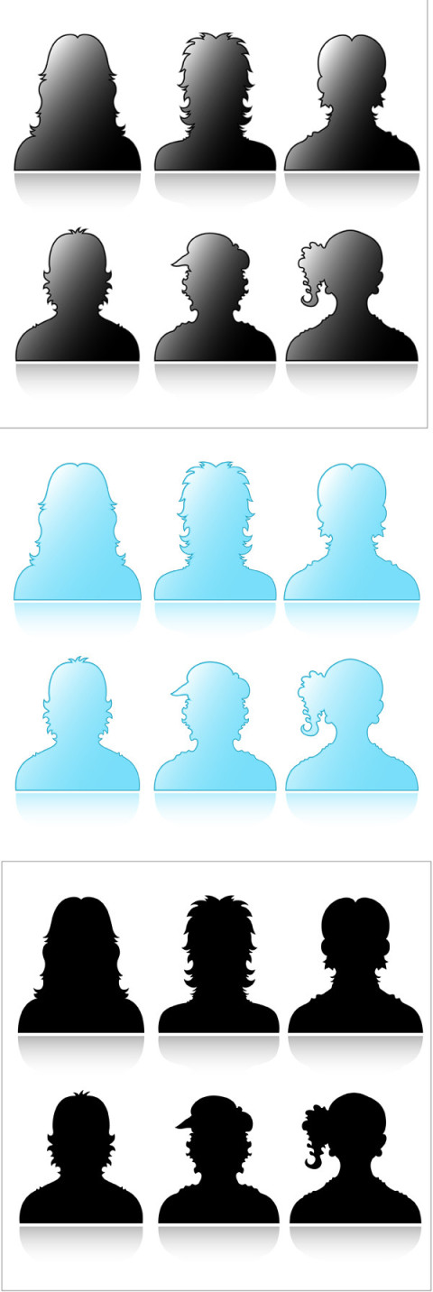 Profile Icons Shapes Vectors graphic design image