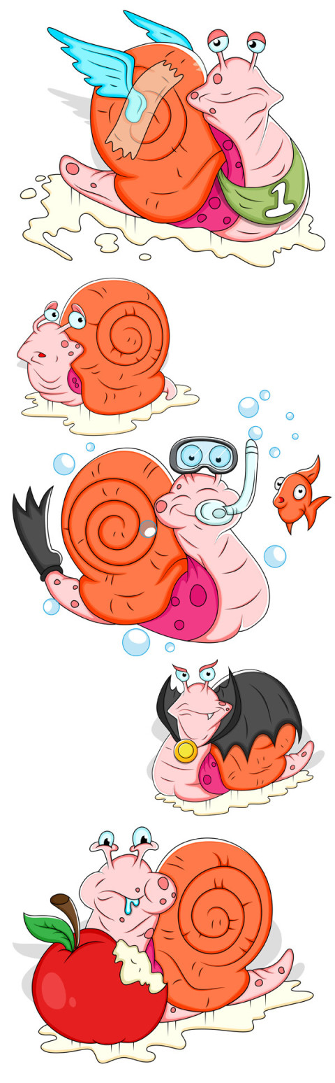 Cartoon Snail Vectors PNG Images , Transparent Background Free Download