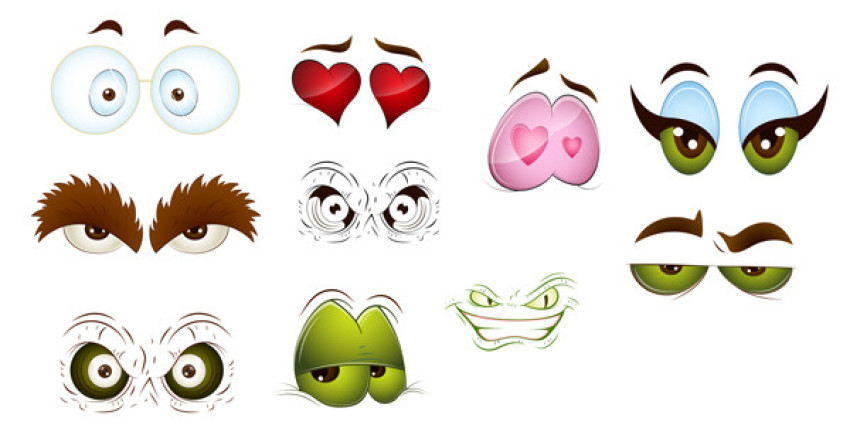 Cartoon Eyes Vector PNG Image with Transparent Background Images