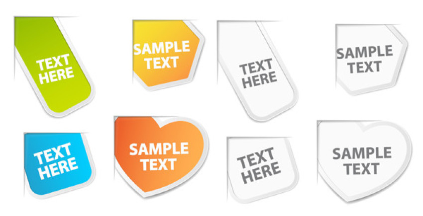Paper tags vector graphic design image