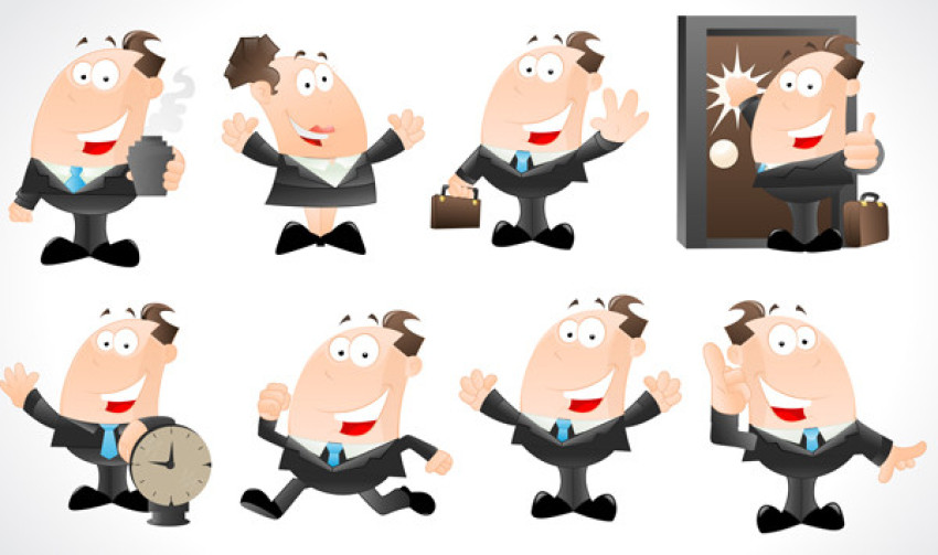 Business Cartoon PNG Images , illustration & clipart Business Workers PNG Free Download Image