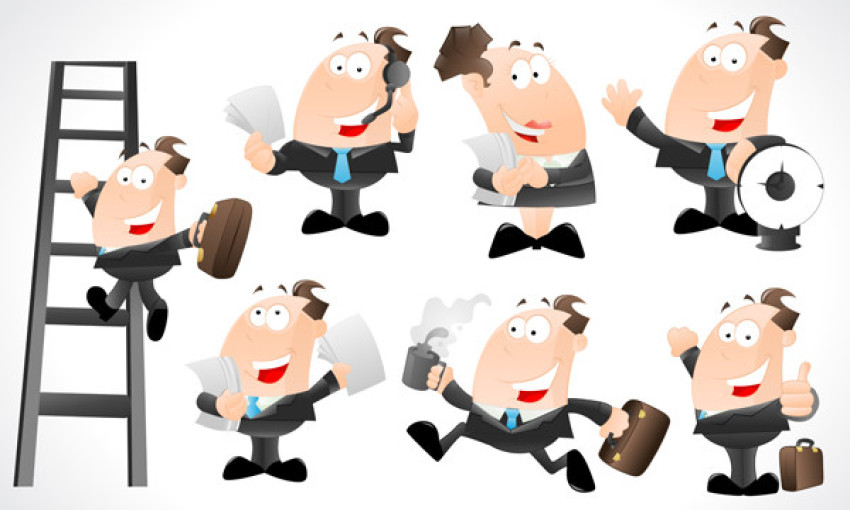 Premium Vector | Business Man Set Illustration Cartoon Character PNG Picture