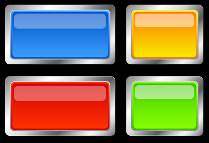 Glassy buttons vector graphic design images