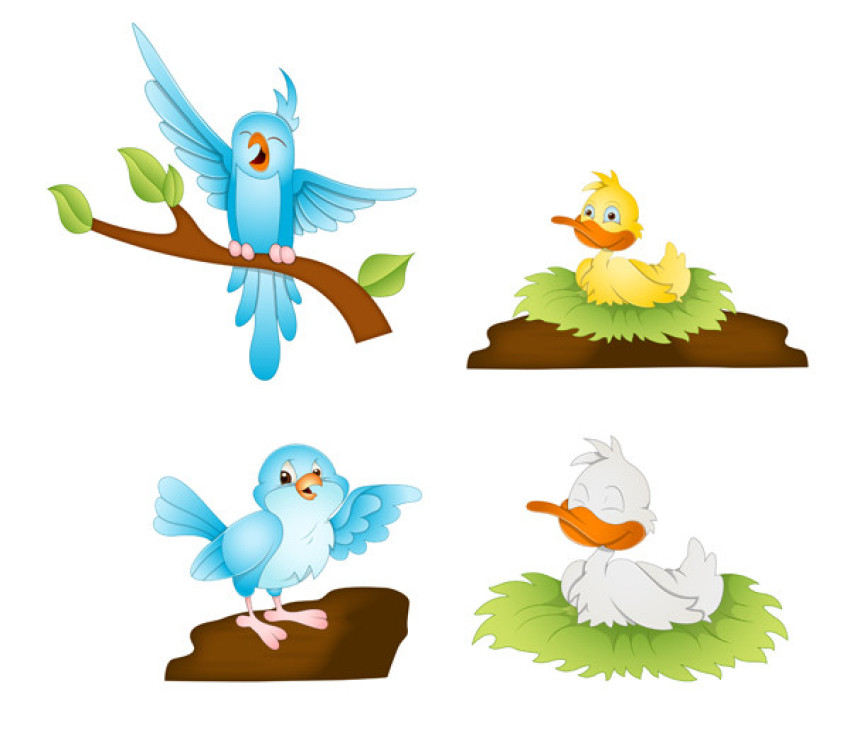 Free Cute Cartoon Birds PNG , Download free Cartoon birds PNG images , Free Clipart - Transparent Background
