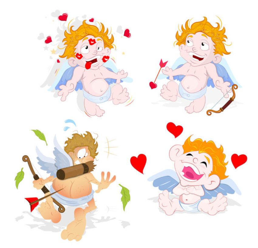 Cute Cupids Illustration & Clip Art - Transparent Background Images