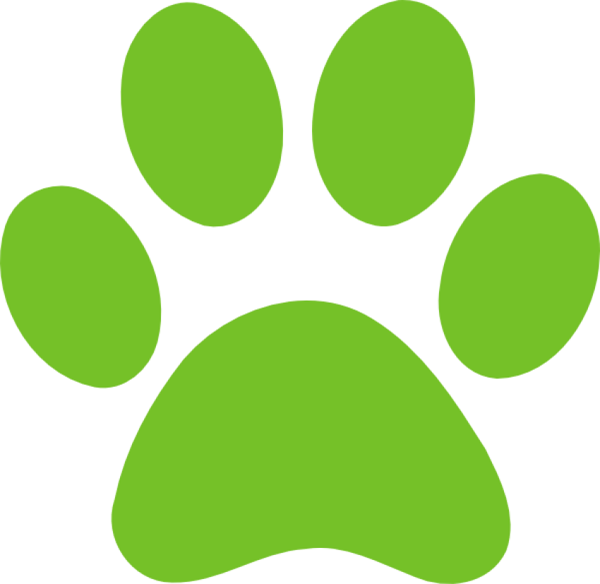 Clipart Green Bear Paw Print PNG Image Free Download