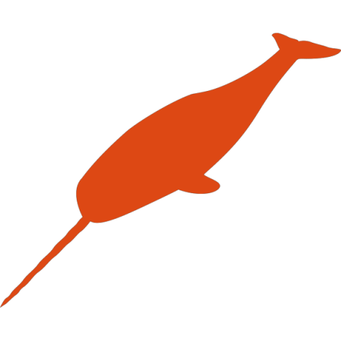 Vector Art Orange Narwhale PNG Fish Free Download