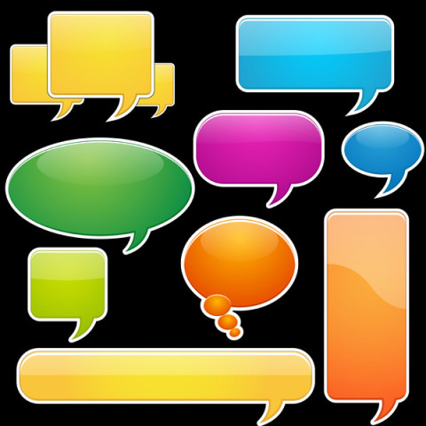 Speech bubble sticker vector icon graphic design image