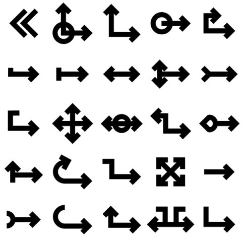 Arrow signs shape vectors graphic design image