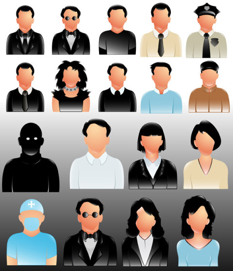 Profile People Icons Vectors graphic design image