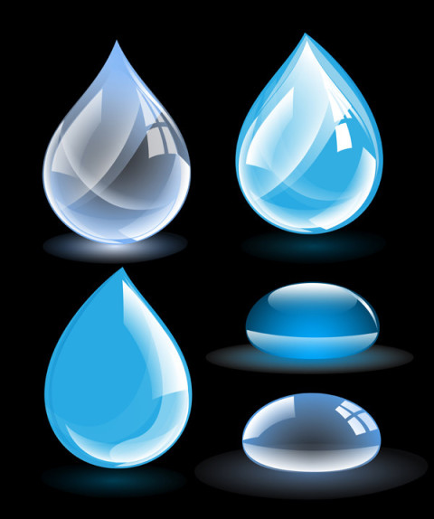 Water drops vactor graphic design image