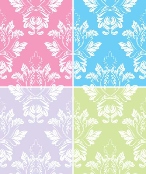 Premium Vector Colorful Vintage Damask Background PNG Iamges With Free Download