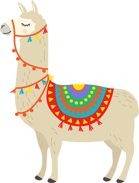 Cute Litter Llama PNG Clipart Vector Animal Free Download Cartoon