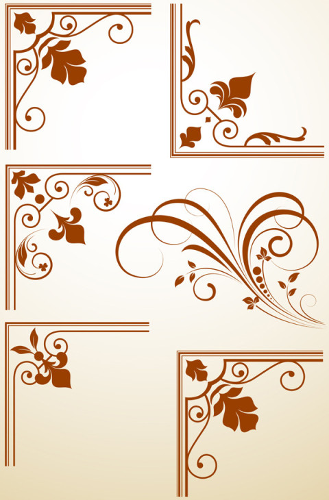 Floral Corner Frame Design  Vector Art & Illustration PNG Design With transparent Free Download