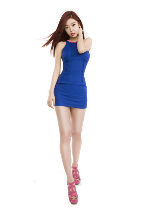 Beautiful stylish hot asian girl in blue dress free png
