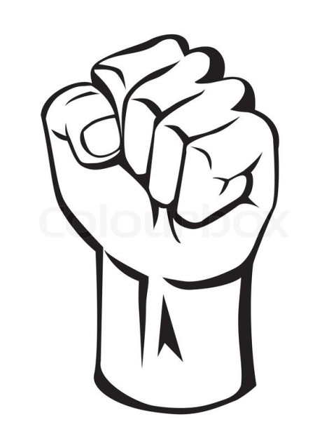 Hand human fist power fighter royalty free vector image