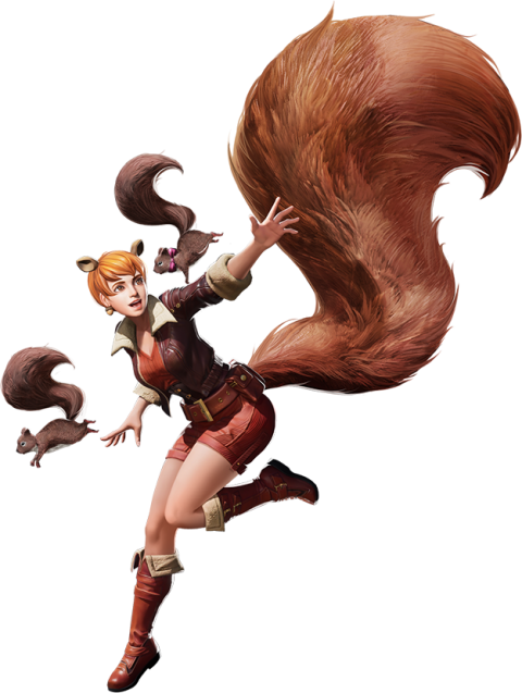 Girl super hero with animal girl game character png free downloads