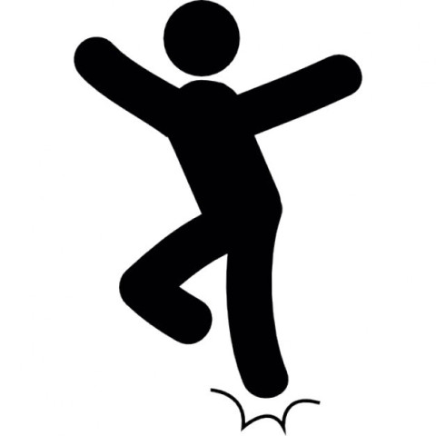 jumping human silhouette vactor graphic dessign icon
