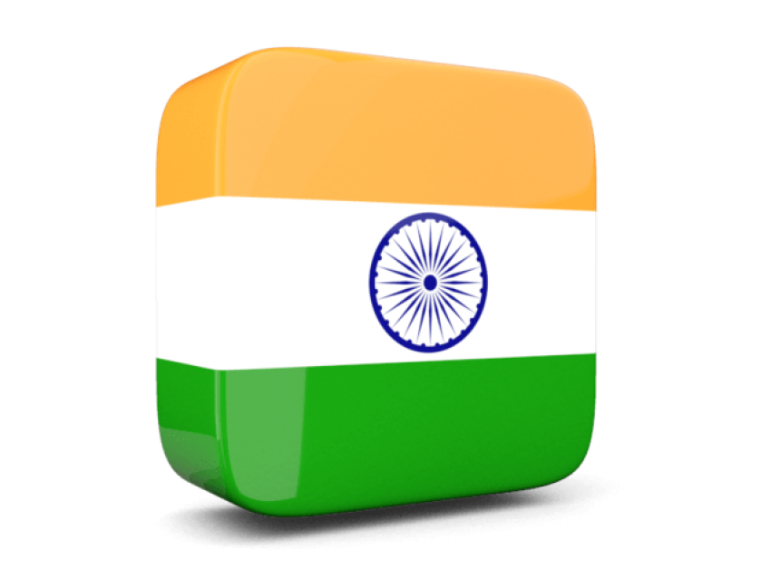 3D Tri Round Rectangular India Flag PNG Icon & Logo &wallpaper Image