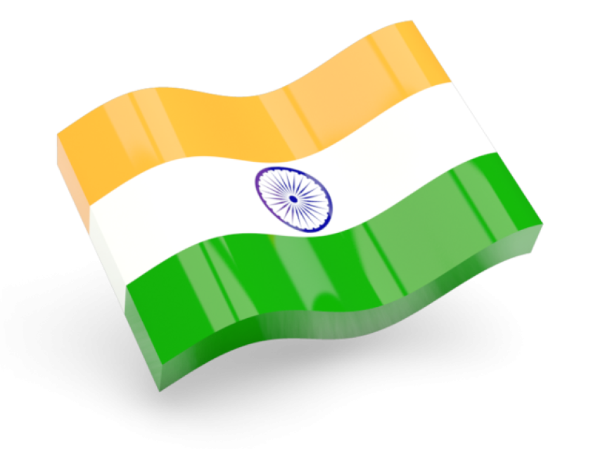 India Flag PNG Cartoon Smoth Sticker