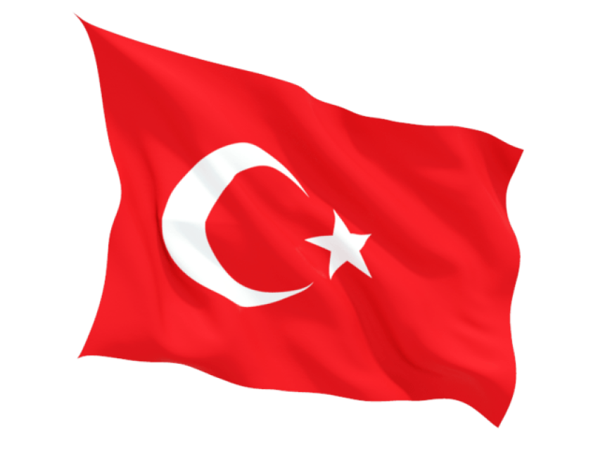 TR Turkey Flag PNG Picture On White Background