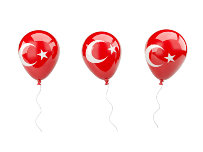 Turkey Flag PNG Balloon Free Background