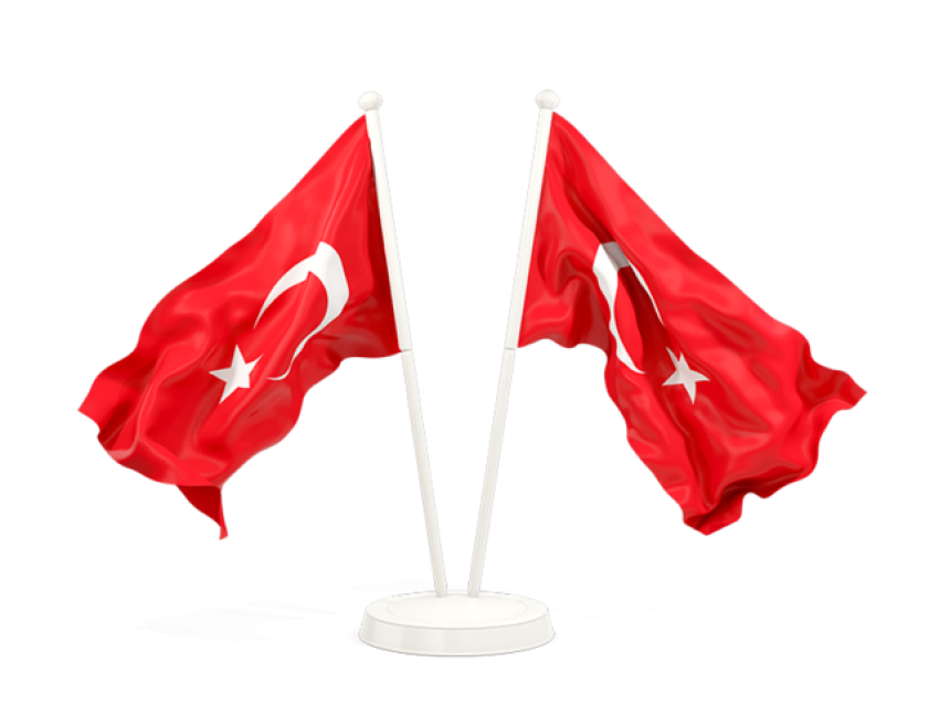 Cross Small Turkey Flag PNG Transparent background Image