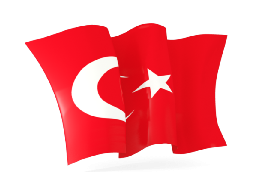 Turkey Flag PNG waving National Flag Image