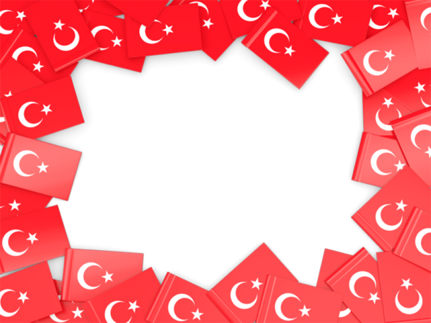 Turkey Flag PNG Picture Frame Image