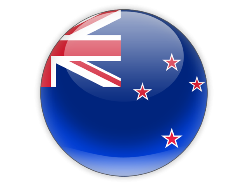 Glossy round icon, Illustration of New Zealand Flag PNG Free