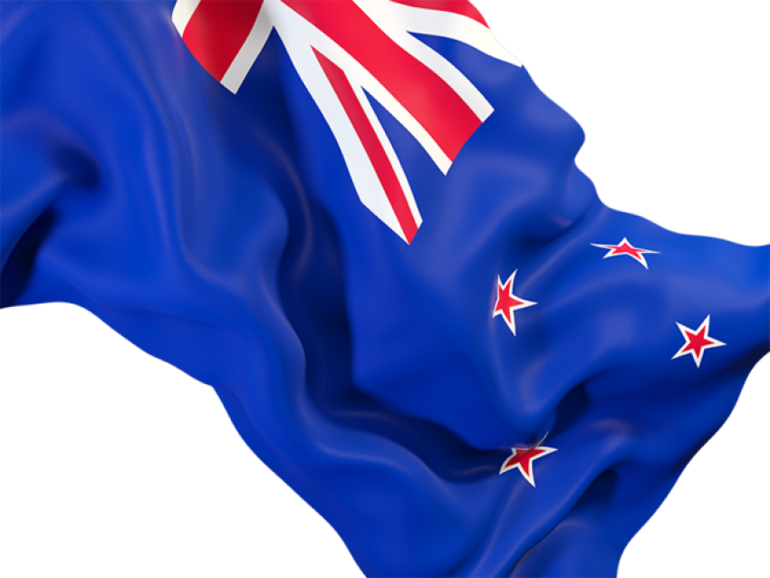 Flying Flag Of New Zealand PNG Free Photo