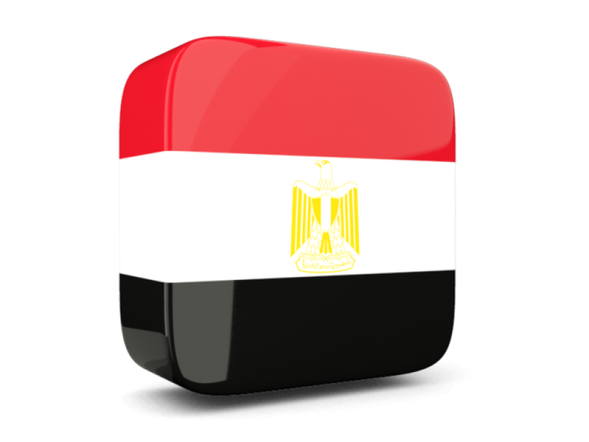 3D Egypt Flag PNG Round Icon