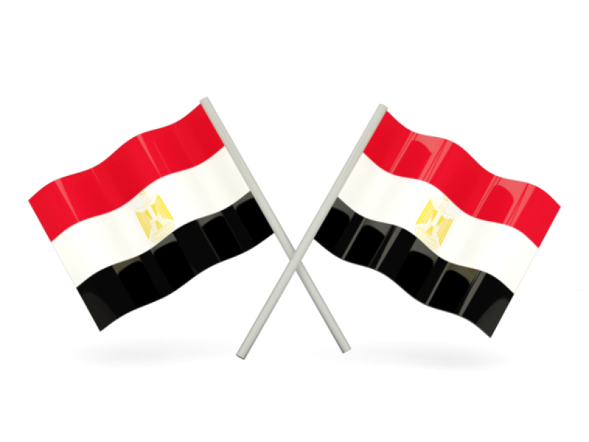 Mini & Small Cross Flag On Egypt PNG with Transparent