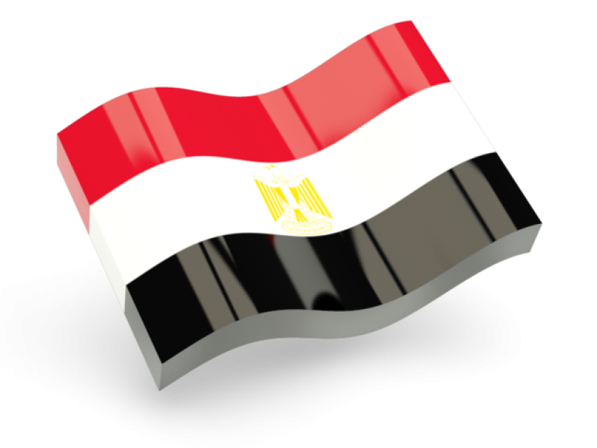 3D mini Egypt Flag PNG Isolated Sticker