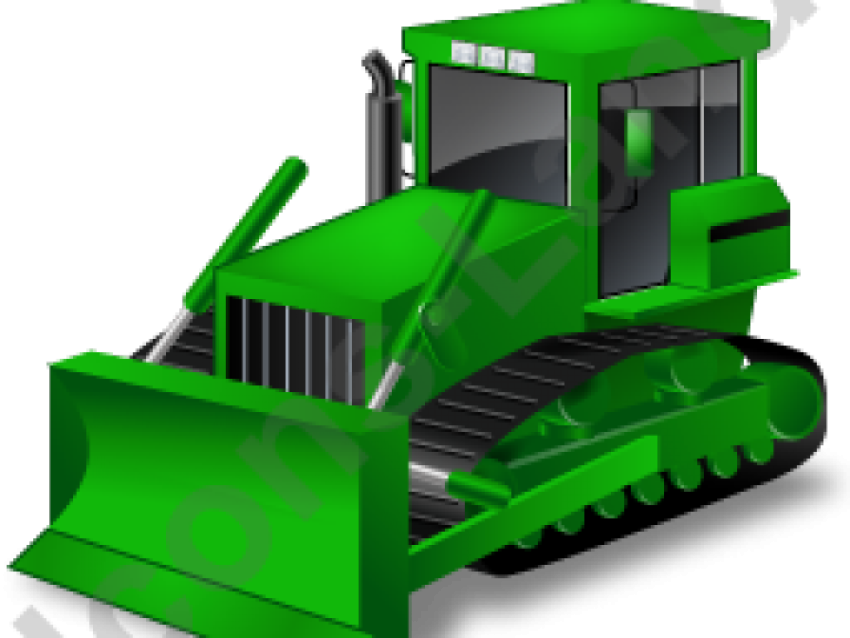 Green Bulldozer PNG Toy Free Image