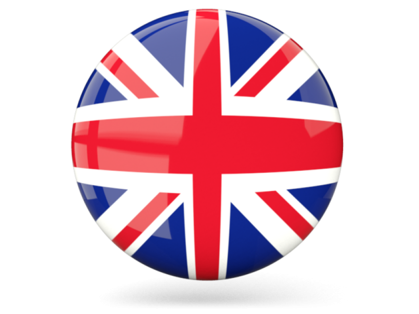 3D United Kingdom Flag PNG Circle Sticker free Transparent Background