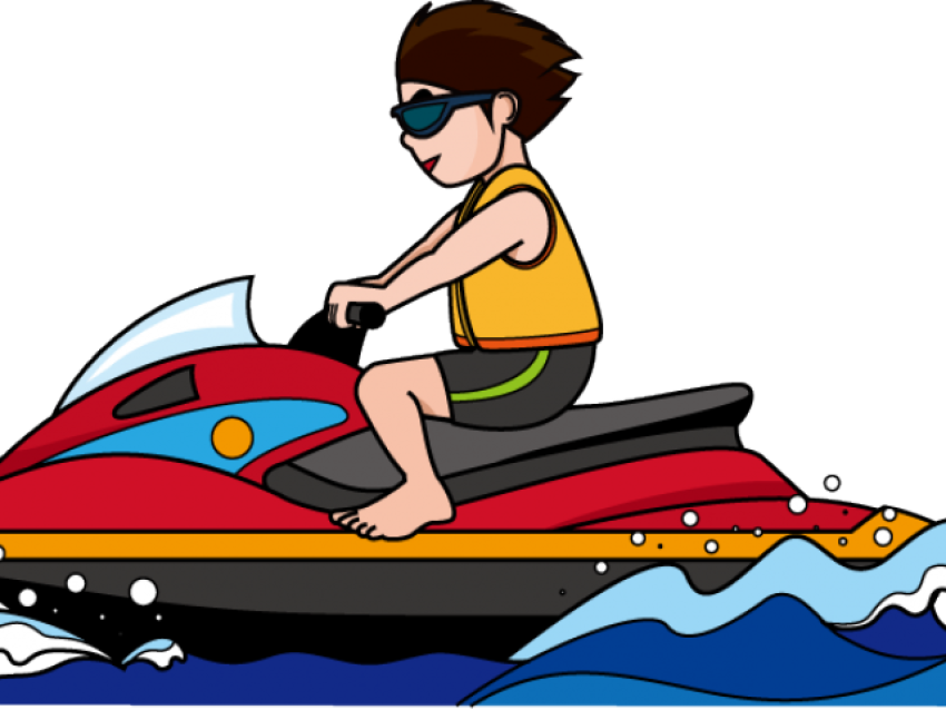 Cartoon Jet Ski PNG Sticker Free Download