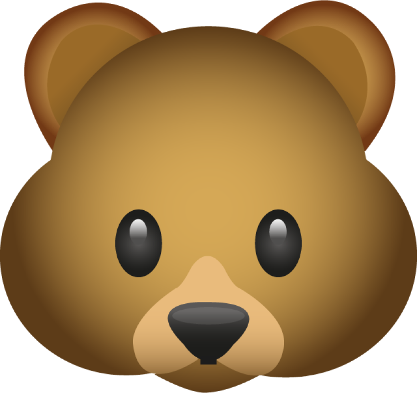 Vector Graphic Svg Cute Bear Face Emoji PNG Icon Free Download