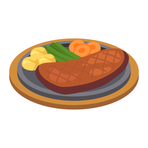 Vector Steak PNG Cartoon Food Image