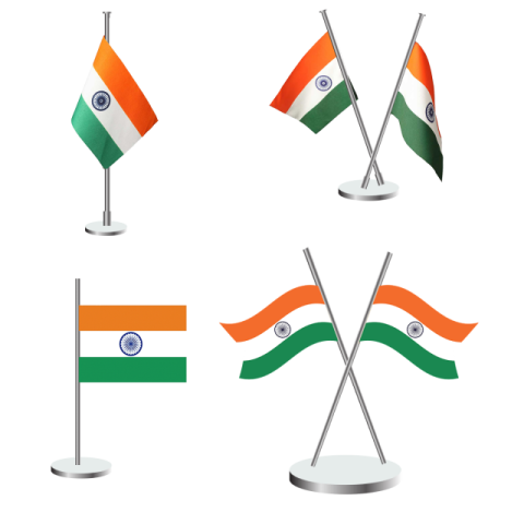 Silhouette Cross India Flag PNG Free Picture Download