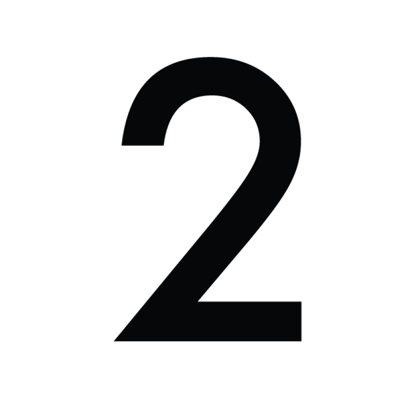 2 Number Front Size PNG Image