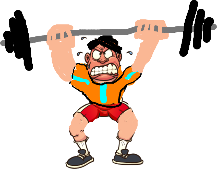 Fancy Glithic Powerlifting PNG Pixel