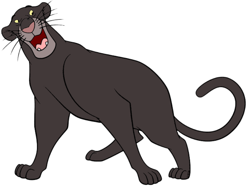 Silhouette Bear Mowgli PNG Image On Transparent free Download