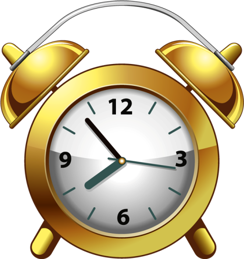 High Resolution Gold Alarm Clock PNG Free Photo