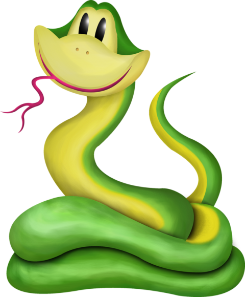 Anaconda Cute Cartoon Green Snake PNG Transparent Free Download