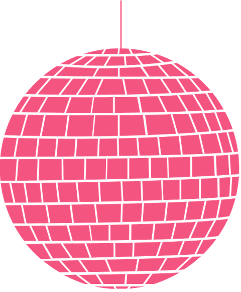 Pink Vector Disco Ball PNG Icon Free Download