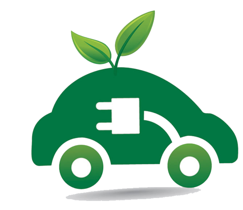 Electric Car PNG Symbol On white Background