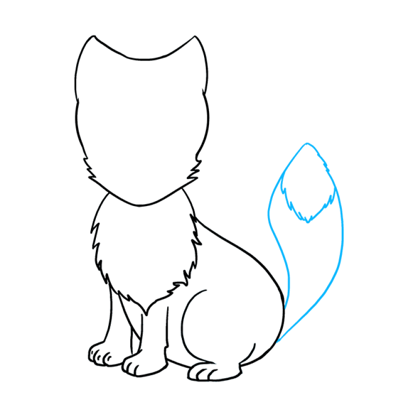 Arctic Fox Drawing & Outline PNG image Free Download